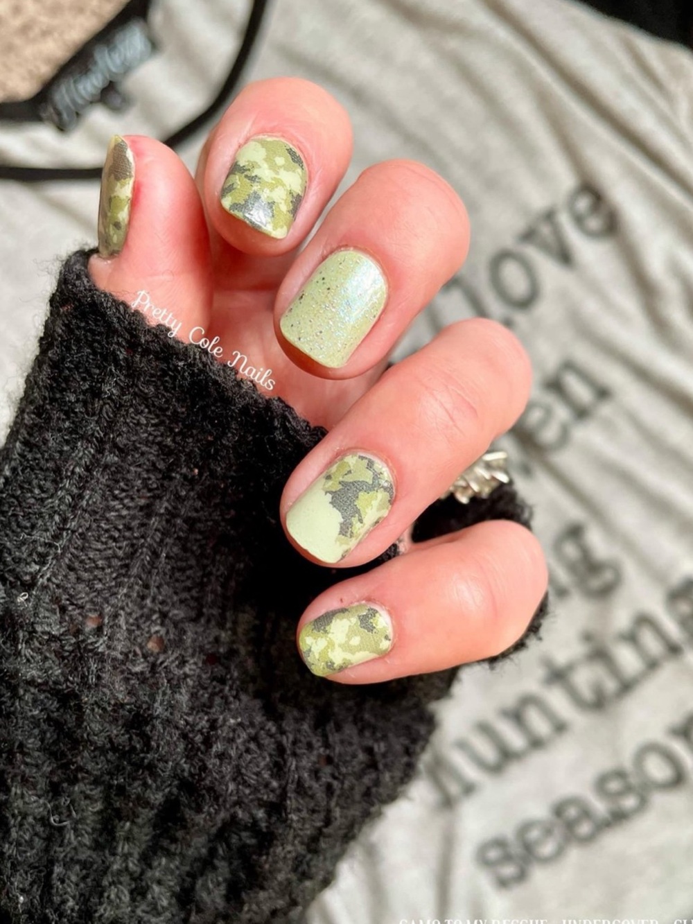 *Retired* Color Street: Camo To My Rescue | Camouflage Green Army Glitter Pastel